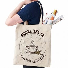 suriel Tea Co. Sac fourre-tout à motif, sac à bandoulière en toile décontracté Thorns Roses, sac de magasin, sac de supermarché, sac de supermarché Eco 46PV #