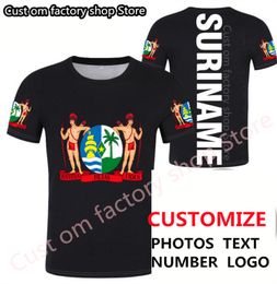 Suriname t -shirt diy gratis aangepaste naam nummer mannen vrouwen joker gezicht mode los o nek zomer heren kleding 220616