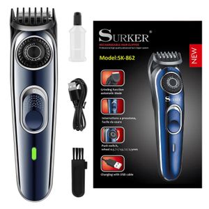 Surker Electriclesslessless Hair Hair Cippers de haute qualité USB Rechargeable Barber Trimmer Machine de coupe 240408