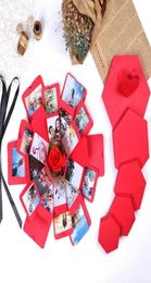 Überraschung kreative Explosion Paar Box DIY sechseckige Po Scrapbooking für Geburtstag Valentinstag Hochzeit Geschenke8622928