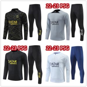 Survetement Chandal Soccer Sets Mbappe trainingspak Trainingspak Maillot Jersey Jacket Kit 2022 2023 Messis topkwaliteit heren en kinderen joggen voetbaltopbroeken