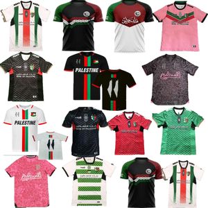 Survetement Palestina man voetbalshirts CARRASCO wit en zwart voetbalshirt Palestina trainingspak hardloopshirts