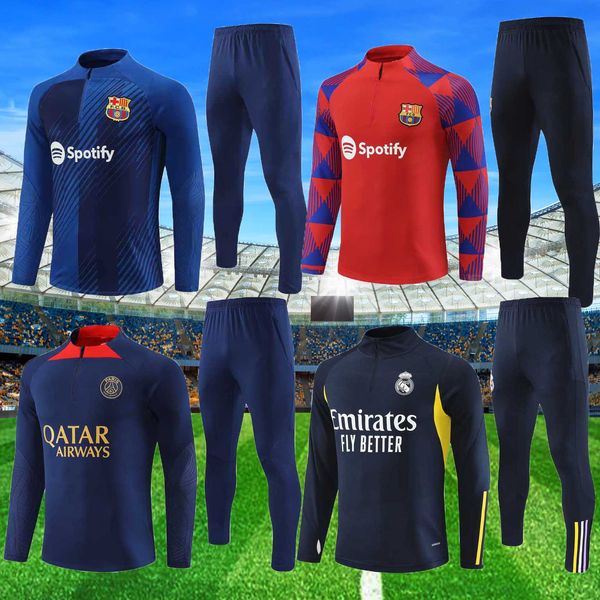 SurvetementPSG chandal RealMaDrID mbappe tuta survêtements costume d'entraînement ensembles de football ensemble veste gilet 2223 2324 hommes garçon enfants kit jogging enfant pantalon de football