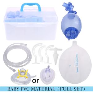 Survival Adults / Children / Infants Manual Reuscitator PVC Ambu Bag Oxygen Tube First Aid Kit de respiration simple Appareil de respiration outils