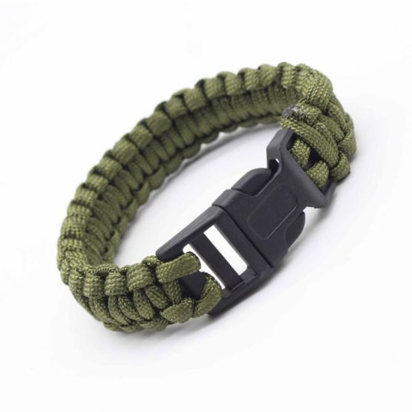 Pulseras de supervivencia Kit de equipo Herramientas de supervivencia EDC de emergencia Cuerda de paracaídas Pulsera de primeros auxilios Equipo para pesca Caza Camping Senderismo