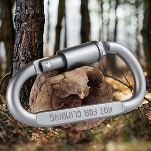 Survival D-ring Locking Carabiner Clip Set Screw Lock Hanging Hook Buckle Karabiner Camping Climbing Equipment