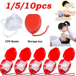 Survival Emergency First Aid Mask Rescue CPR Mask Resimitator Oneway Valve CPR Face Shield Survival Training Mask Mask Cars Bus Survival Gear