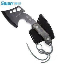 Survival Hatchet Hand Tensid Camping Axe avec gaine Tang complète outil idéal pour une utilisation tactique extérieure Hunting2514573