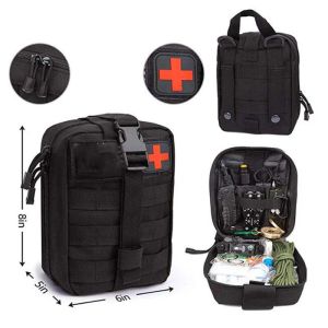 Survival Molle First Aid Pouch Patch Bag y Loop Amfibious Tactical Medical Kit de emergencia EDC Ripaway Survival Bag