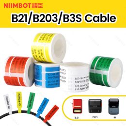 Survival Niimbot B21 B1 B3s B203 Printer Label Cabel Sticker Netwerkbeveiligingsschakelaar Label Tape Label Maker Zelfklevende papierrollen