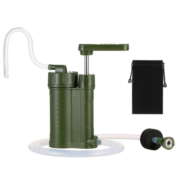 Système de filtration d'eau extérieur de survie Purificateur d'eau Débit rapide 200400 ml/min Filtre à eau pour camping randonnée pêche d'urgence