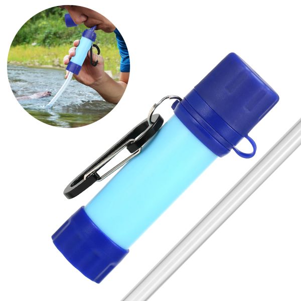 Survival Extérieur Paille de paille de paille Système de filtration Purificateur d'eau pour le camping d'urgence Équipement tactique de randonnée de randonnée