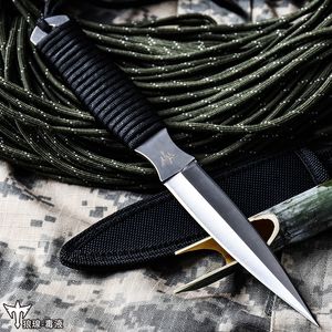 Survival Recht mes Titanium gecoat Drop Point Blade Outdoor Camping Wandelen Jacht Tactische messen met Outdoor-messen zijn scherp en hard