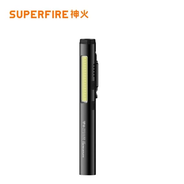 Survival Superfirej01 Mini Lampe de poche EDC, torche de stylo de gradation sans pas, lanterne rechargeable USB portable pour l'entretien et l'inspection