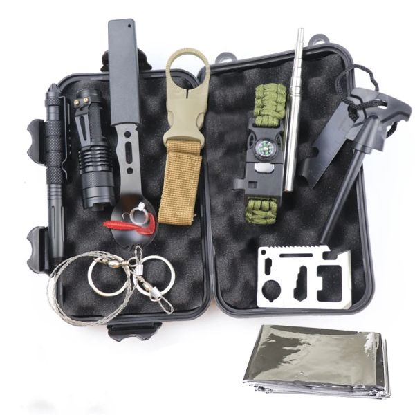 Kit de survie pour Camping et voyage, équipement multifonction, premiers secours SOS, aventure en pleine nature, boîte d'urgence