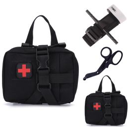 Survival Tactical Cat First Aid Kit Emergency Kit Outdoor Sport Molle Outdoor Portable Training Tourniquets Set Storage Bag