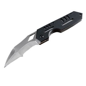 Couteau pliant tactique de survie 440C lame satinée noir G10 poignée EDC couteaux de poche avec boîte en papier H5342