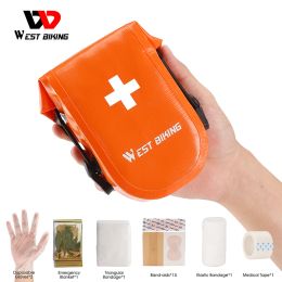 Survie WEST BIKING Trousse de premiers soins Portable Voyage en plein air Sports Sac d'urgence Bandage triangulaire Couverture Bande Bandaids Fournitures médicales