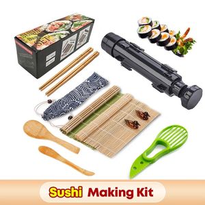 Sushi Accessoires Set Maker Riz Moule Antiadhésif Légumes Viande Rouler Outil DIY Kit Faire Des Fournitures De Cuisine Onigiri Navire De L'UE