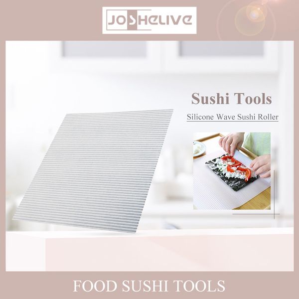 Sushi Roll rideau alimentaire Grade Silicone Wavy Healthy Sushi Outils résolvez les problèmes des rideaux de bambou traditionnels outils de cuisine