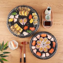 Sushi Tools 30 st ronde containers Bento Packing Box Plastic Restaurant Accessoires Sashimi Platter met Cover 230201