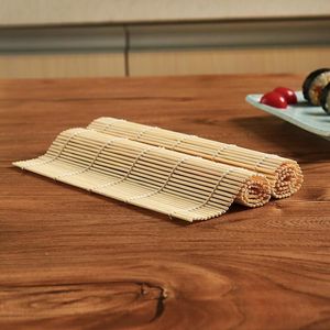 Sushi Tools Bamboo Rolling Mat anti -aanbak keuken rijstrollers voedselkwaliteit doe -het diy hand maker mal kookaccessoires 24x24cm 230525