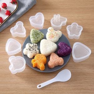 Sushi gereedschap cartoon vorm rijst ballen set rolvorm bento press plastic diy keuken accessoires 230201