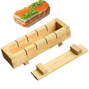 Sushi Tools Maker Rice Mold Wooden Kit Set voor Oshizushi Kitchen Accessarissen Kookgereedschap 230201