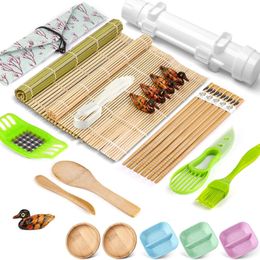 Sushi Outils Viande Kit Accessoires Roulant DIY Tapis Cuisine Gadgets Bambou Maker Légumes Moule Machine Ensemble Bazooka Rouleau asdwq 231026
