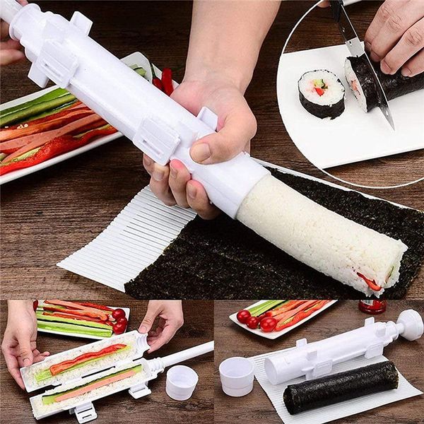 Sushi Tools Quick Diy Maker Set Machine Riz Moule Bazooka Rouleau Kit Légumes Viande Rouler Outil DIY Cuisine Gadgets Accessoires 230525