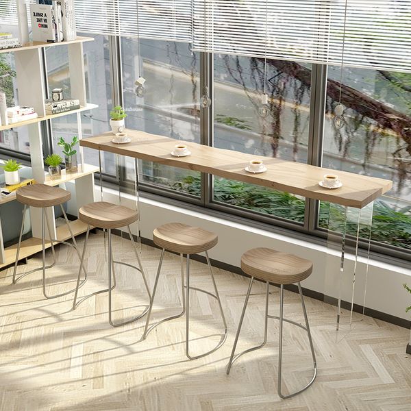 Tables de bar en acrylique en suspension transparent Nordic Meuble Meuble Maison Solid High Table Table de café et de chaise MODER