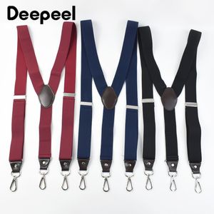 Bretels 1 st 3,5x120 cm heren volwassen 3 clip haak gesp Y-type elastische verstelbare bretels voor jeans casual pak kledingaccessoire 230921