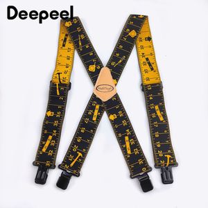 Suspenders 1pc 5 * 120cm Hombres Adultos Xtype 4 Clips Alto Elástico Suspender Ajustable Heavy Duty Tirantes Herramienta Cinturón Susperders Male Jockstrap 230907