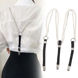 Bretelles 3 Clips perle strass chaîne bretelles ceinture pour femmes élastique pantalon pantalon collants sangle jarretière réglable porte-jarretelles 230921
