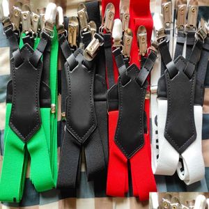 Suspenders 4 Colors Designer Fashion For Man and Women 3 0 115cm Six Clip2555 Drop Delivery Accessoires Belts DHHG0