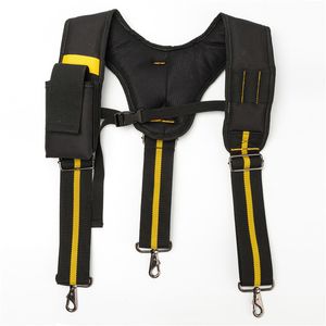 Suspenders Zwarte bretels voor mannen Y H Type Tooling Suspen kan hangen Tool Tas Reduceren gewichtsriem zware werkgereedschapsriem Suspenders 230411