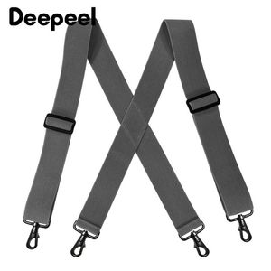 Suspenders Deepeel 1 st 5*120cm mode brede heren Suspender Black Hook Buckle 4 Clip Stretch Male Jockstrap Werk Braces Men Accessoires 230411