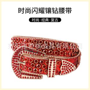 Bretelles Feng Shui ceinture en cuir pour femmes fait à la main diamant incrustation mode polyvalent Jeans et robes décoration