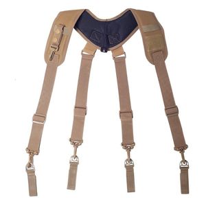 Suspenders Outdoor Adjustable Equipage Suspender X Type Tactics Braces Tactical Suspenders Men Duty Belt Harness Combat Readiness Strap 230717