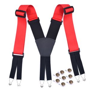 Suspenders Plus size bretels voor zware mannenbroeken met 6 sterke clips 5 cm breed elastische verstelbare beugels met Xback -broek Riem 221205