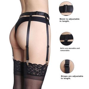 Bretelles Bretelles Noir Simplicité Sexy Porte-Jarretelles pour Femmes Cuisse Haute Bas Réglable Élastique Jambe Chaussette Bretelles Ceinture Clip En Métal