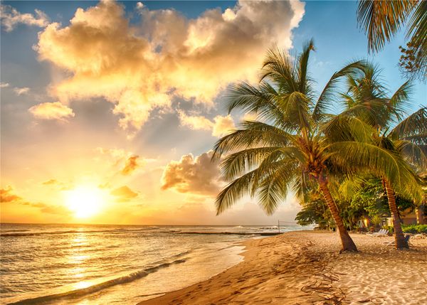 SUSU 7x5ft Verano Playa Fondos fotográficos Nube blanca Puesta de sol Telón de fondo Arrugas gratis para niños Foto Video