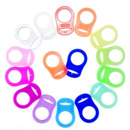 Sutoyuen 100 Stuks Clean Food Grade Transparant Siliconen Fopspeen Adapter Ring Houder voor MAM NUK Dummy O Ring Attache Sucette 240326