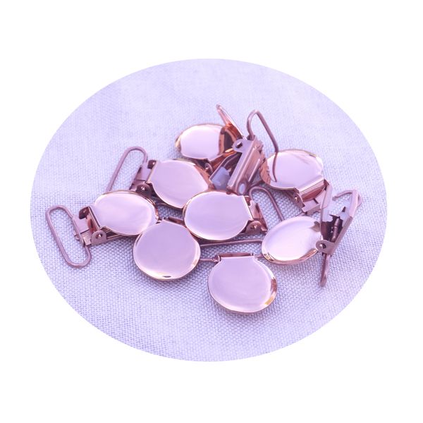 Sutoyuen 50 PCS Baby Suspender Pacificier Clips 25 mm Metal Round Baby Soother Holder Infant Pacificier Nipples Toy Holder Pince