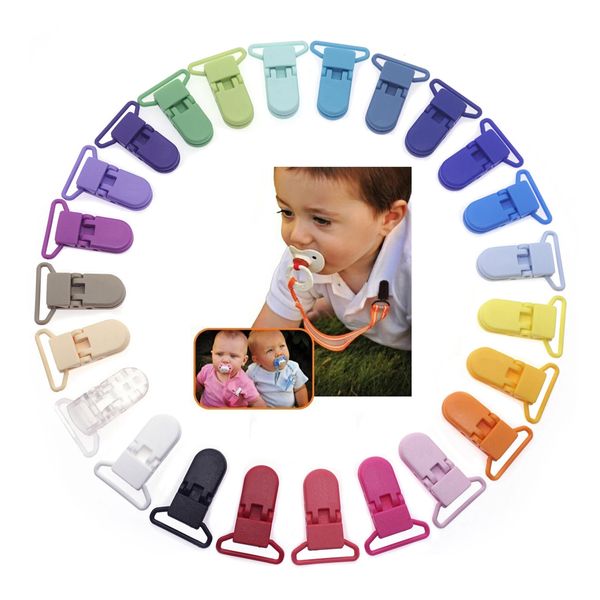 Sutoyuen-porte-sucette en plastique pour bébé, clip de sucette, porte-chaîne, ruban de 25mm, accessoires d'alimentation pour bébé, 50 pièces, 240322