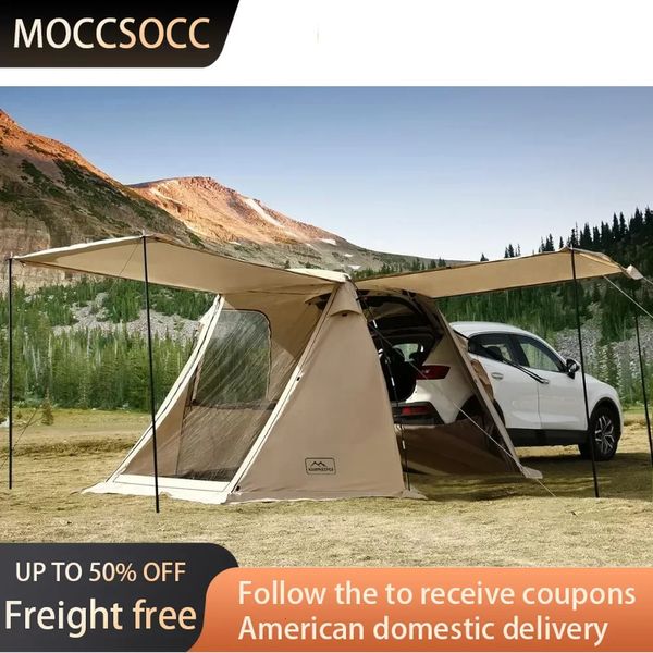 SUV Tente tente hayon Tente auvent tente pour véhicule de camping Tente SUV Tentes de camping pour voyages en plein air khaik 240422