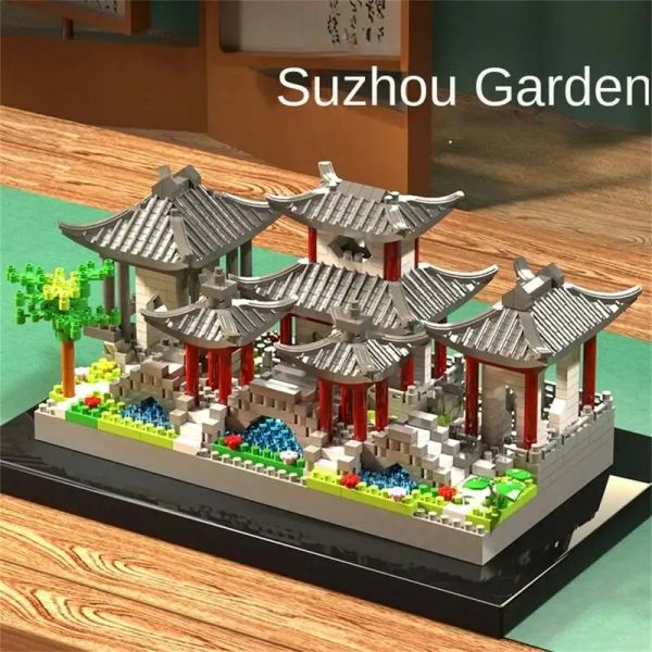 Suzhou Garden Puzzle Micro Particle Type Blocing Building Style Style Building Blocing Bloc