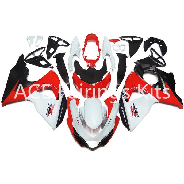 Suzuki GSXR1000 GSX-R1000 09 10 11 12 13 14 K9 Kit de carenado de motocicleta de plástico de inyección ABS Kit de carrocería carenado blanco rojo