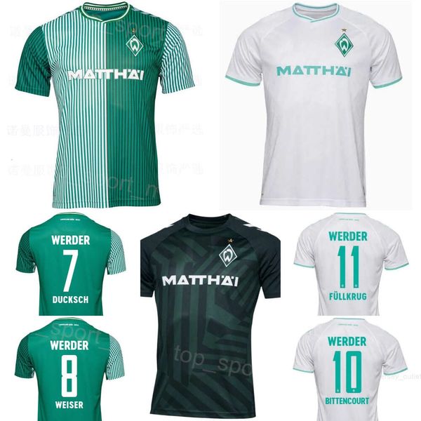 SV Werder Bremen Soccer 7 Marvin Ducksch Jerseys 23 24 FC 6 Jens Etapa 1 Jiri Pavlenka 8 Mitchell Weiser 20 Romano Schmid Kits de camiseta de fútbol Uniforme Negro Verde Blanco