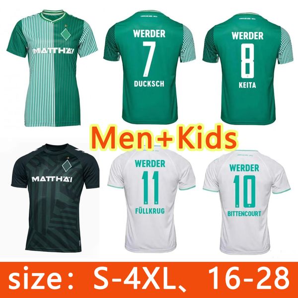 SV Werder Bremen camisetas de fútbol 2023/2024 Jersey local y visitante Ducksch Borre Deman Schmid Keita Versión de jugador Hombres Kits para niños